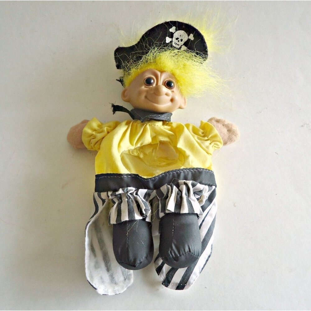 Vintage Troll Doll Russ Berrie Troll Doll Pirate Candy Container